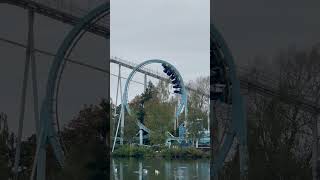 Shockwave  Drayton Manor  Intamin Stand Up Coaster  Last Stand On Shockwave [upl. by Llerdnam]