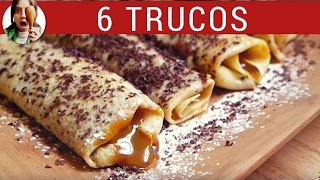 Cómo hacer PANQUEQUES y panqueques con dulce de leche 6 TRUCOS de la masa para panqueques [upl. by Kovar346]