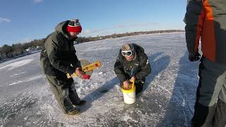 Gant Outdoors Ice Fishing Lake Mendota Dane County Wisconsin [upl. by Hilde]