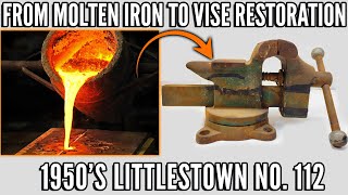 From Molten Iron to Restored Vise A Restoration Story [upl. by Eelidnarb]