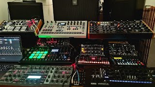 Clauss analog instruments Peak novation Analog rytm mk2 Moog subharmonicon Digitone DB01 Digitone [upl. by Yerak829]