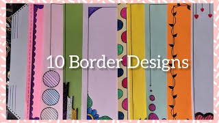 10 border designs for project Part 1 Easy and beautiful diy project CreativityCorner2k5 [upl. by Dominy]