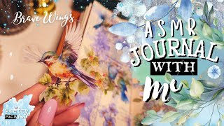 ASMR Brave Wings 🪽 Collage Scrapbooking Ideas  Creative Journaling  Sleep Sounds and Paper Therapy [upl. by Butch]