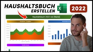 Excel Haushaltsbuch erstellen inkl Dashboard 📊 Anleitung amp Vorlage [upl. by Doughman]