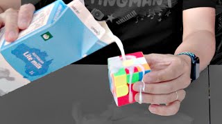 rubiks cube lubed with milk Tingman [upl. by Tepper949]