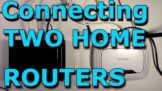 How To Connect Two Routers On One Home Network Using A Lan Cable Stock Router NetgearTPLink [upl. by Faith563]