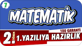 7Sınıf Matematik 2Dönem 1Yazılıya Hazırlık 📝 2023 [upl. by Verdie576]