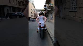 When the GIRL doesnt know how to sit properly on a MOTORCYCLE😂 bikelover moto motovlog [upl. by Bergerac]