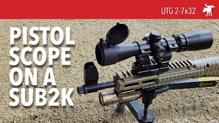 Kel Tec Sub 2000 scope UTG 27x32 [upl. by Mastrianni]