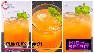 Planters Punch  Cocktail  White Rum Based  6 Ingredient Recipe  High On Spirit [upl. by Randie]