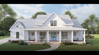 MODERN FARMHOUSE PLAN 453400044 WITH INTERIOR [upl. by Malissia]