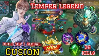 28 KILLS  LEGENDARY‼️GUSION UNLIMITED TRUE DAMAGE BUILD 2024 ‼️💀 must try [upl. by Anaerda]