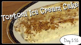 Tortoni Ice Cream Cake Recipe Food Challenge DAY 252 [upl. by Dranoc]