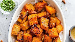 Roasted Butternut Squash 2 Ways  Oven  Air Fryer [upl. by Ekaterina]