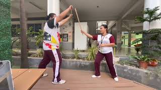 BASIC DEFENSE TECHNIQUES IN ARNIS  PE 3  Aeron Jester T Delima  BAEL ELSD 2A [upl. by Celia]