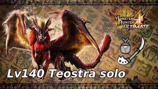 MH4U Lv140 Teostra solo  124360 [upl. by Osyth]