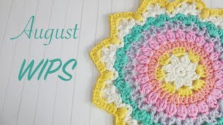 Blossom Crochet August WIPS  Mandalas and more [upl. by Kcirdnekal]