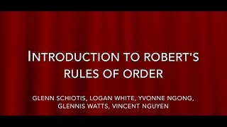 Basics of Roberts Rules [upl. by Nigrom]