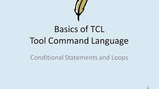 Introduction to Tcl The tool command language  Part 1 [upl. by Siroval333]