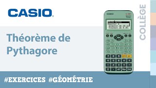 PYTHAGORE  Montrer quun triangle est rectangle avec la calculatrice CASIO fx92 SC  Exercice [upl. by Lauer]