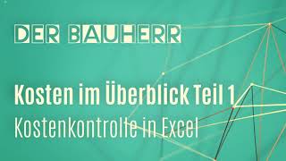 Hauskosten im Überblick Teil 1  Kostenkontrolle in Excel [upl. by Jayson353]