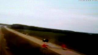 SUV goes airborne from heat buckled highway in Wisconsin [upl. by Nylecyoj]