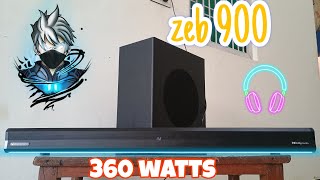 Zebronics Juke Bar 900🔥 Best 21 Wireless Soundbar under 10000 RMS Power 360 Watts unboxingdj [upl. by Narbig]