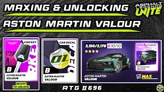 Asphalt Unite  MAXing amp Unlocking the Aston Martin Valour  RTG 696 [upl. by Llevra]