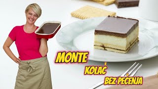 SUPER KREMASTI KOLAČ BEZ PEČENJA  MONTE KOLAČ • ReciPeci Sandre Gašparić [upl. by Acira]