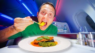 Qatar Airways Business Class  FOOD REVIEW 🇶🇦 Bangkok to Doha to Milan [upl. by Whitehurst794]