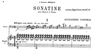 Alexandre Tansman Bassoon Sonatine 1952 [upl. by Shandra]