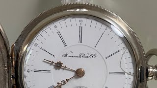 タバン ウォッチ社 銀無垢フルハンターケース タバン 懐中時計 TAVANNES WATCH Co Pocket Watch [upl. by Mettah]