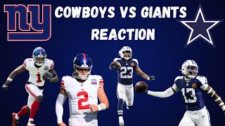 Cowboys vs Giants ReactionNFL Week 13DAL 27 NYG 20 [upl. by Ethe]