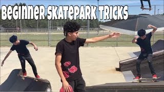 Easy Tricks Beginners Can Do At The Skatepark [upl. by Hatfield563]