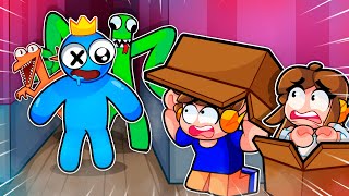 SE ESCONDA do AZUL BABÃO no ROBLOX Rainbow Friends COMPLETO [upl. by Neddra292]