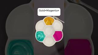 GoldMagentaTurquoise colormixing artasmr relaxing satisfying relaxcolor asmrvideos [upl. by Tamarah889]