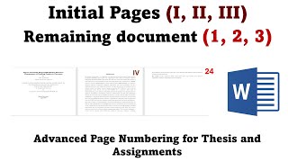 How to add different page numbers in same Word Document Advanced page numbering [upl. by Sutsuj]