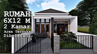 RUMAH 6X12 M 1 LANTAI DENGAN AREA TERBUKA DIBELAKANG [upl. by Eirffej]