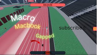 How to MACRO on MacBook Roblox Track and field infinite [upl. by Nerrad288]