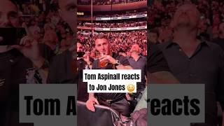 Tom Aspinall reaction to Jon Jones win vs Stipe Miocic 😳😳 ufc danawhite [upl. by Odey815]