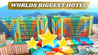 24 HOURS IN WORLDS BIGGEST HOTEL  WORTH ₹ 500000 🤑  WORLD RECORD [upl. by Aaronson]