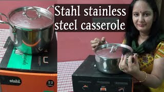 Stahl stainless steel cookware Review casserolepotand unboxingStainless Steel Cookware [upl. by Aramas]