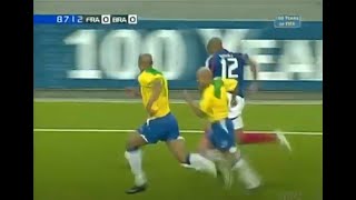 Thierry Henry crazy speed vs Roberto Carlos 2004 [upl. by Einnok]