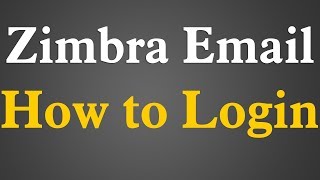 Zimbra Email Features  How to login [upl. by Socin148]