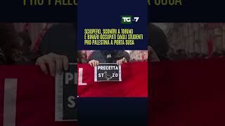 Sciopero scontri a Torino e binari occupati dagli studenti pro Palestina a Porta Susa [upl. by Ramey528]