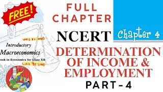 NCERT Determination of Income amp Employment Part4  Class 12 Chapter4 ncert economics [upl. by Bittencourt]