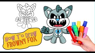 How to draw Frowny Fox  Poppy Playtime [upl. by Ahsoyem]