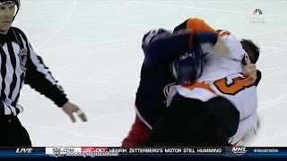 Radko Gudas vs Boone Jenner Mar 25 2017 [upl. by Becky]