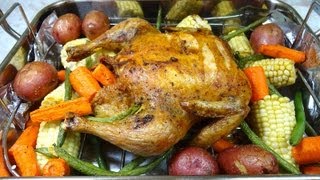 Pollo Rostizado con Vegetales  Delicioso [upl. by Bellda]