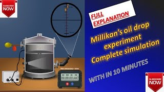 Simulation Millkans oil drop experiment complete explanationfantasy darkey [upl. by Nit]